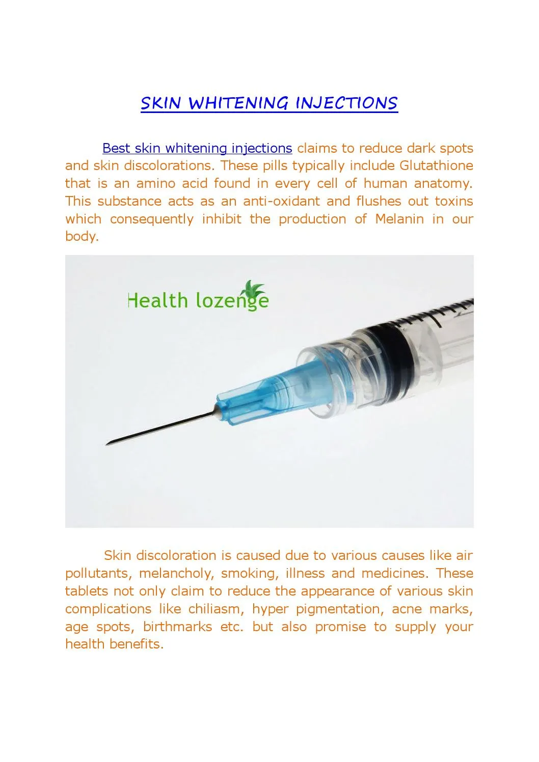 31849 skin whitening injection results